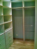 гардеробная п-образная